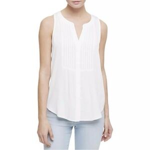 White Sleeveless Blouse